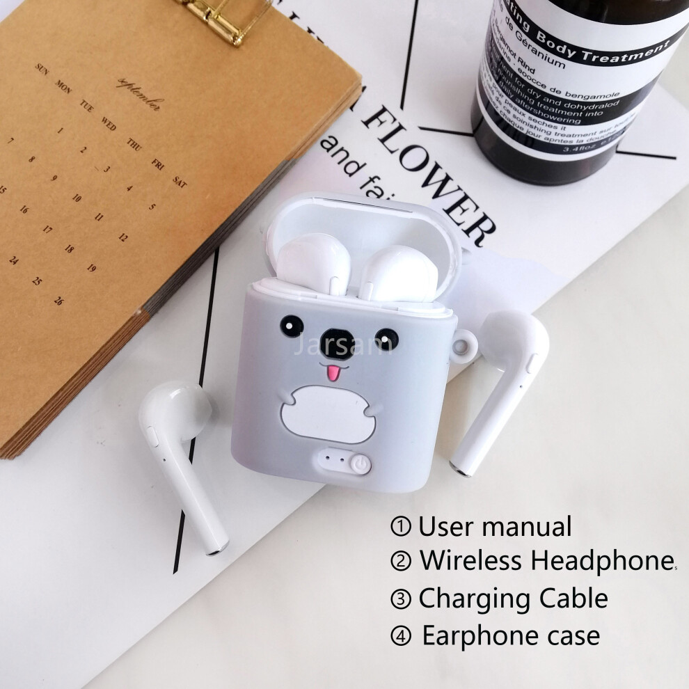 (A-Koala) Cute Tws Wireless Headphones Bluetooth 5.0 Earphone Headset Sport Earbuds Handsfree For Android Ios Xiaomi Smartphones 4851204984209