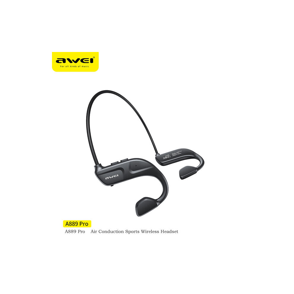 (A-A889 Pro) Awei A889bl A889 Pro Wireless Bluetooth Earphone Air Conduction Sport Earbuds With Mic For Running Hifi Handsfree Earphones 4851204948881