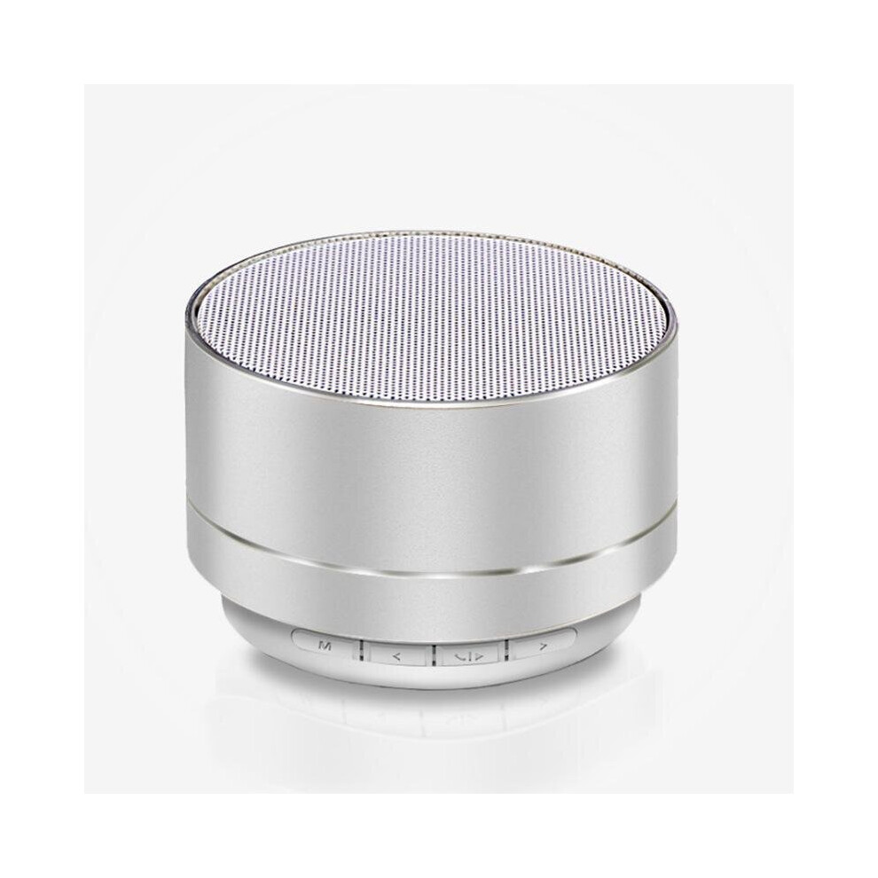 (a-sliver gray) 2023 Wireless Bluetooth Audio Small Steel Cannon Subwoofer Mini Portable Gift Card Bluetooth Speaker U Disk TF Outdoor Wireless