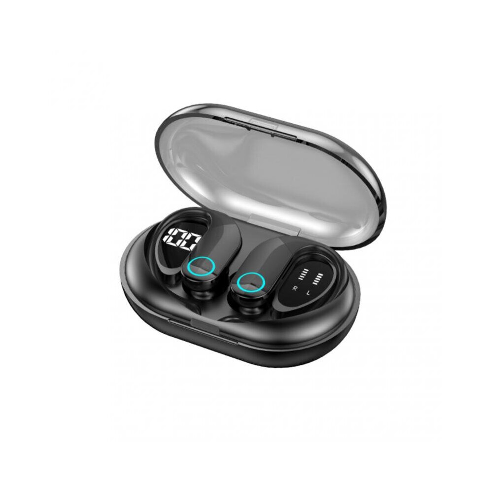 (A-) 2022 Tws Wireless Earphone Bluetooth 5.3 Sports Ear Hook Led Display Hifi Stereo Bass Earbuds With Microphone Waterproof Headset Black 4853106762480