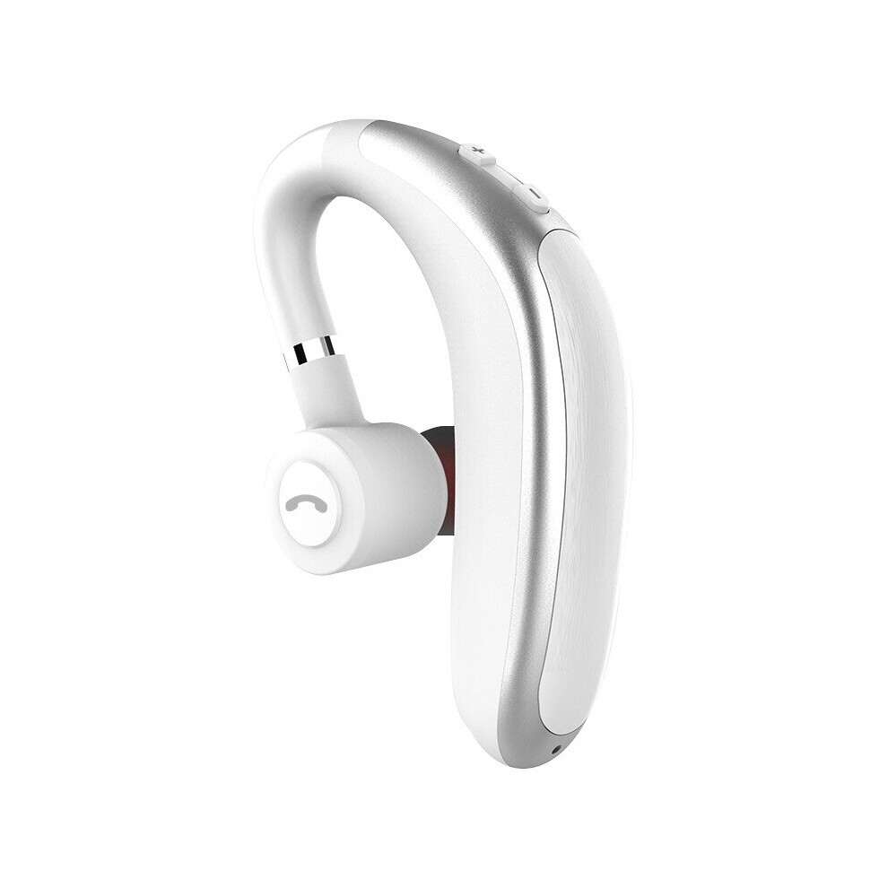 (A-H500) Single Ear Bluetooth 5.0 Headset With Mic Car Business Wireless Headphone Ear Hook In-Ear Earbuds Nosie Reduction Clear Call White 4851204892214