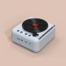 (a-A02 Speaker) Atomic Vinyl Record Player Wireless Speaker Mini Bluetooth Speaker Birthday Gifts Tf Card Music Sound Box For Pc Phone Subwoofer