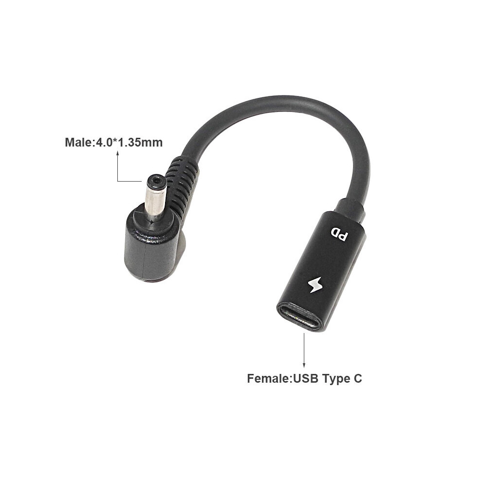 (A-4.0-1.35Mm) 65W Pd Type C Usb 3.1 Power Adapter Cable Female To Power Connector Converter 4.0*1.35 5.5*2.5 4.5*3.0 4.0*1.7M 4855672907876