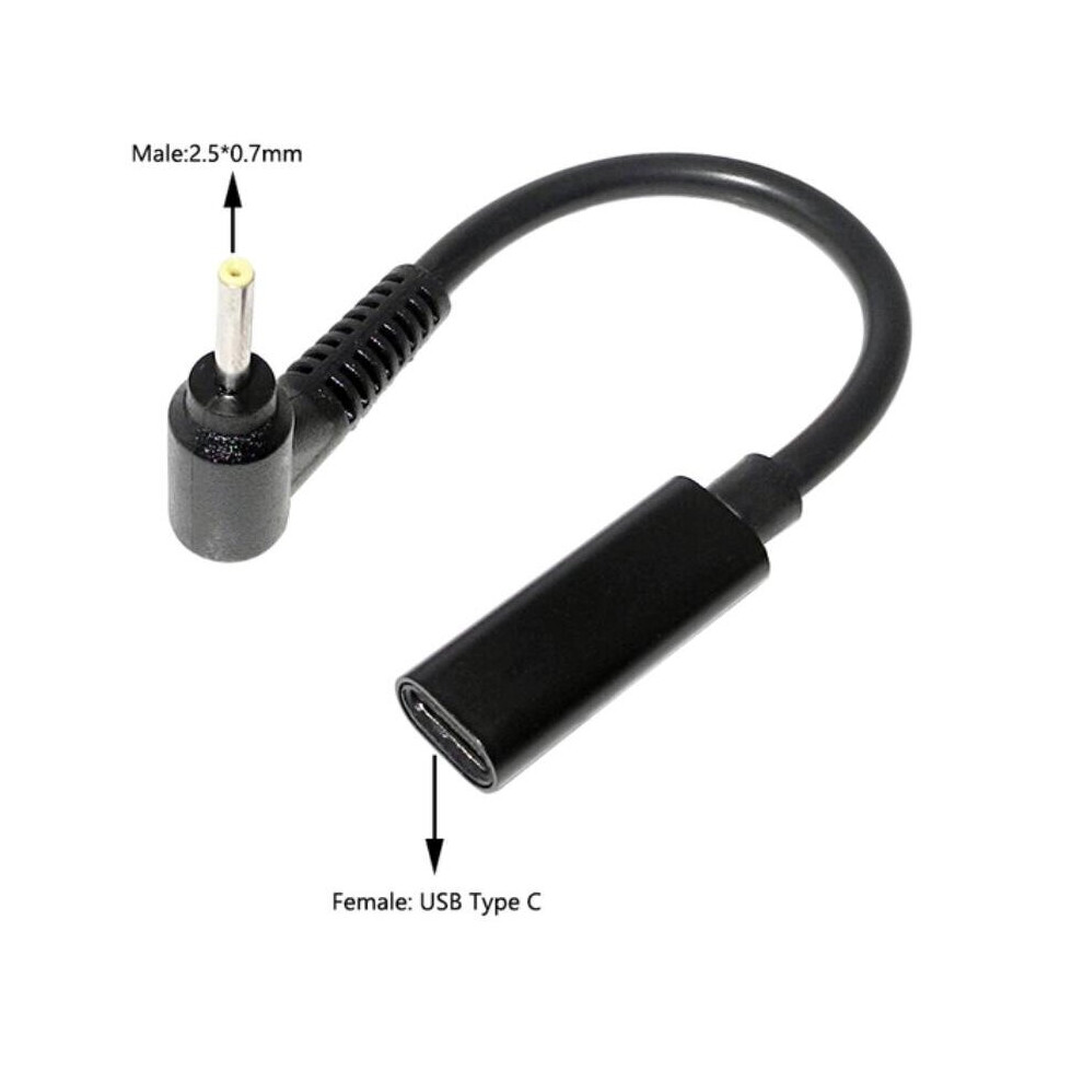 (A-2.5-0.7Mm) 65W Pd Type C Usb 3.1 Power Adapter Cable Female To Power Connector Converter 4.0*1.35 5.5*2.5 4.5*3.0 4.0*1.7M 4855672907845