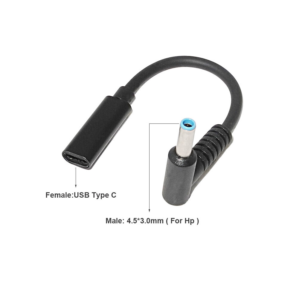 (A-4.5-3.0Mm (For Hp)) 65W Pd Type C Usb 3.1 Power Adapter Cable Female To Power Connector Converter 4.0*1.35 5.5*2.5 4.5*3.0 4.0*1.7M 4855672907906