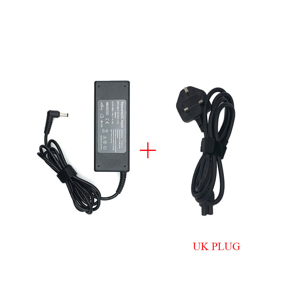 (A-With Uk Plug) Qinern 19V 3.42A 65W 5.5*2.5Mm Ac Laptop Charger Adapter For For Asus X401a X550c A450c Y481 X501la X551c V85 A52f X555 / Toshib 4855672942785