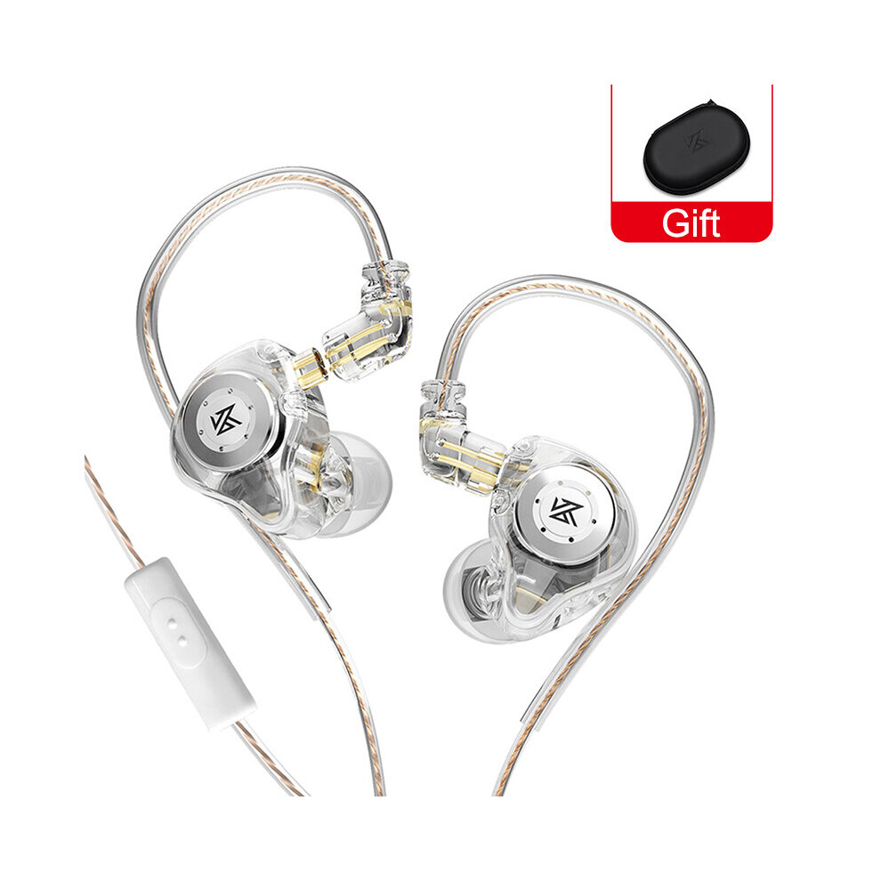 (A-Crystal With Mic) Kz Edx Pro Hifi Bass Earphones Sport Running 3.5Mm Wired In Ear Earphones Stereo Noise Cancelling Headset Earbuds Kz Edxpro 4851204937731