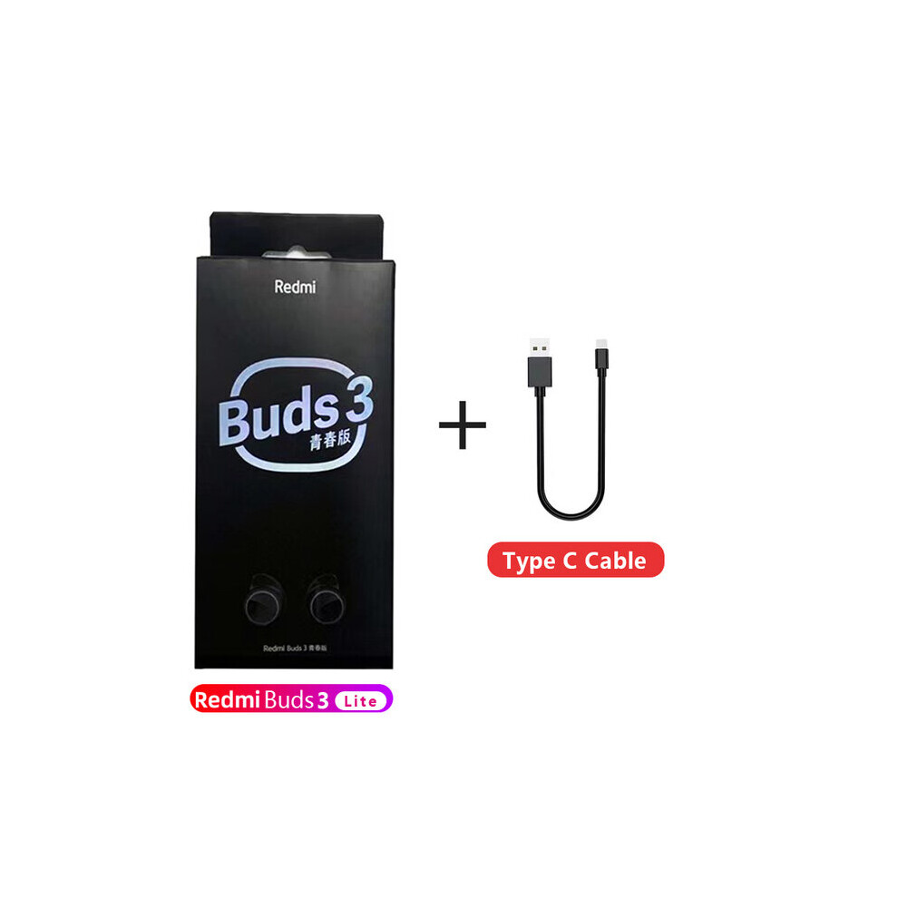 (A-With Type C Cable) Xiaomi Redmi Buds Tws Bluetooth 5.2 Earphone Headset Ip54 18 Hours Battery Life Mi Ture Wireless Earbuds 4851204892269