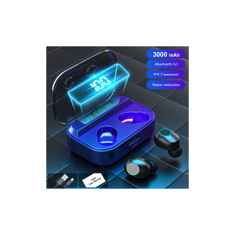 (A-3000Mah) Y50 Tws Wireless Bluetooth 5.0 Earphone Touch Control 9D Stereo Headset With Mic Sport Earphones Waterproof Earbuds Led Display 4851205008812