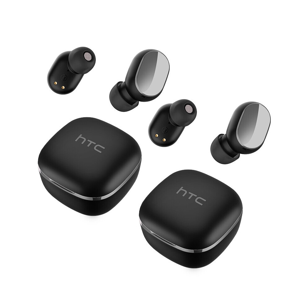 (A-2 ) 1/2/3Pcs Original Htc Tws3 Wireless Bluetooth 5.1 Earphones Hifi Music With Mic Headphones Touch Control Noise Reduction Earbuds Black 4851205011539