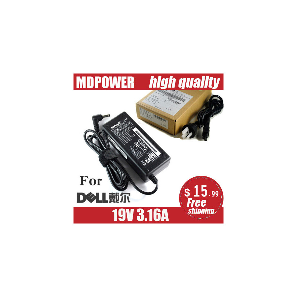 (A-) Mdpower For Dell Dell Laptop Power Adapter Charger 19V 3.16A Ac Adapter Cord 4855672985140