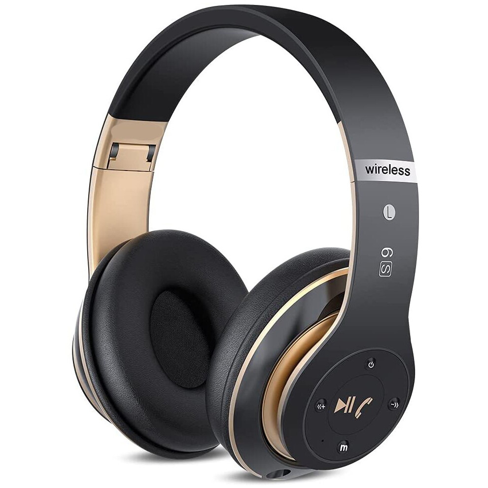 (A-) 6S Wireless Headphones Over Ear Hi-Fi Stereo Foldable Wireless Stereo Headsets Earbuds With Built-In Mic Volume Control Fm Black 4851204993607