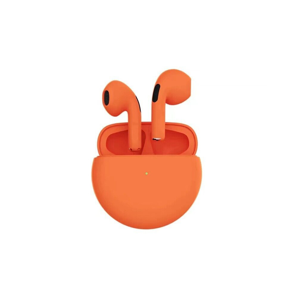 (A-) Pro 6 Tws Wireless Headphones With Mic Fone Bluetooth Earphones Sport Earbuds Pro6 J6 Headset For Apple Iphone Xiaomi Huawei Orange 4851205040904