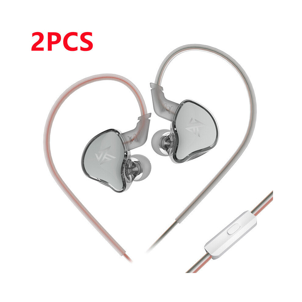 (A-) Kz Edcx Wired Earphone In-Ear Monitor Hifi Headphones Music Sport Game Bass Dj Outdoor Earbuds Dynamic Headset With Microphone Gray 4851204915067