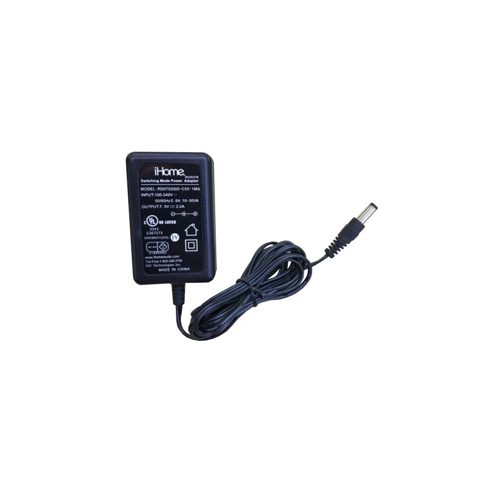 (A-) Laptop Adapter 7.5V 2A, Barrel 5.5/2.1Mm, Us 2-Pin Plug, Rfeax1011, Adapter For 7.5V 2A Black 4855672960109