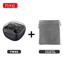 (a-with pouch) New Original HTC TWS6 Headphones Bluetooth 5.3 True Wirelss Earbuds Touch Control Noise Reduction Stereo Sound Sports Earphones