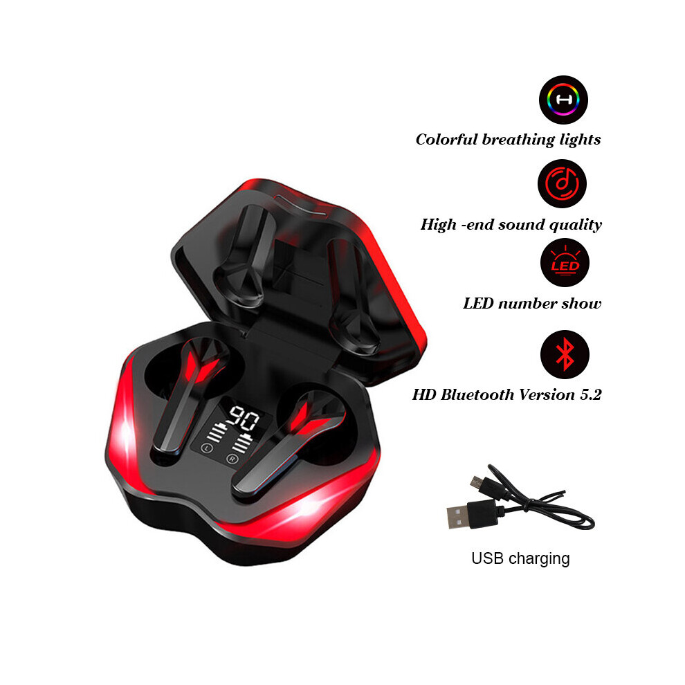 (A-Eta002026-B) Game Earphones Tws Wireless Bluetooth Headset Digital Display Low-Latency In-Ear Noise-Reduction Headphones Earbud With Mic Hot 4853106762381