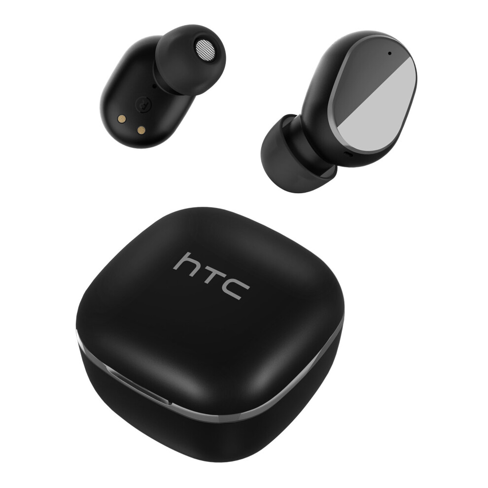(A-) Original Htc Tws3 Headphones Wireless Bluetooth 5.1 Earphones Waterproof Sports Headsets Touch Control Noise Reduction Earbuds Black 4851204889504
