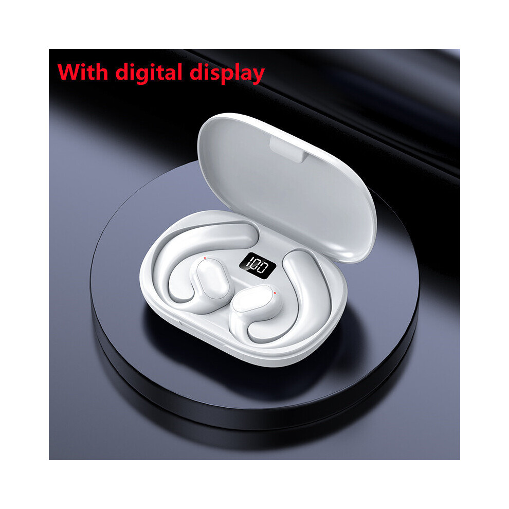 (A- Grey) Tws Bone Conduction Headphones Wireless Earbuds Bluetooth Real Wirelesair Conduction Waterproof Fitness Driving Headset With Mic Dark/Grey 4851204884080