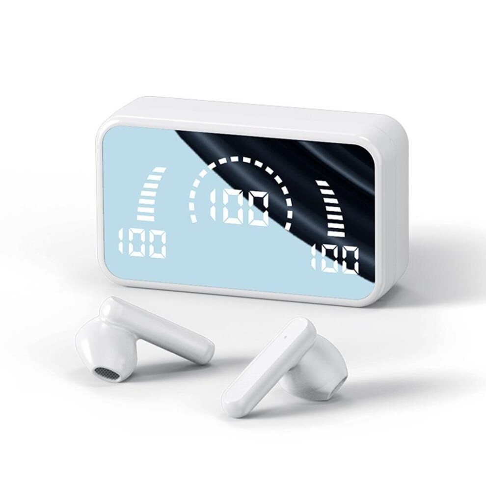 (A-) Tws Bluetooth 5.1 Wireless Headphones 2000Mah Charging Box Hifi Stereo Sound Ipx7 Waterproof Sports Earphones With Microphone White 4851204954257