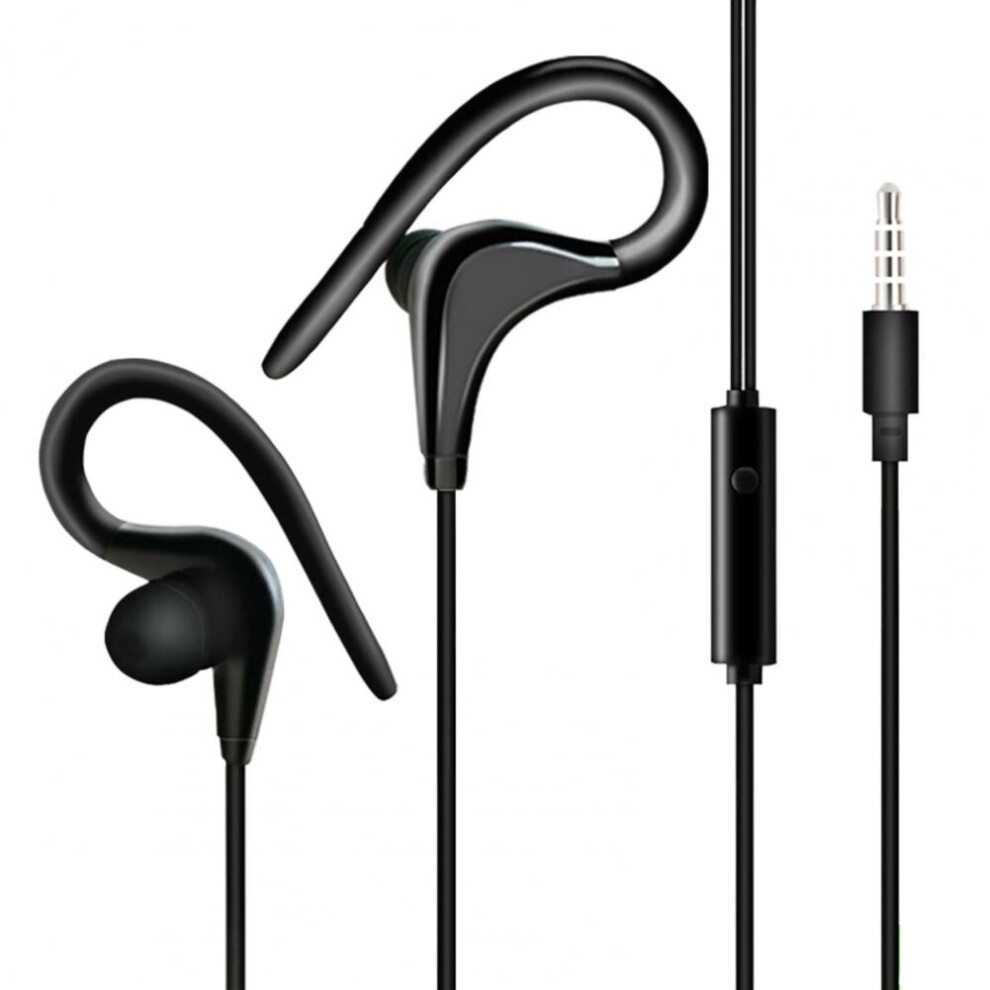 (A- ) Stereo With Mic Earphones Headphon In-Ear Wired Headphones Bass Wire Earphon Earbud Phone Headset With Microphone Black 4851205060049