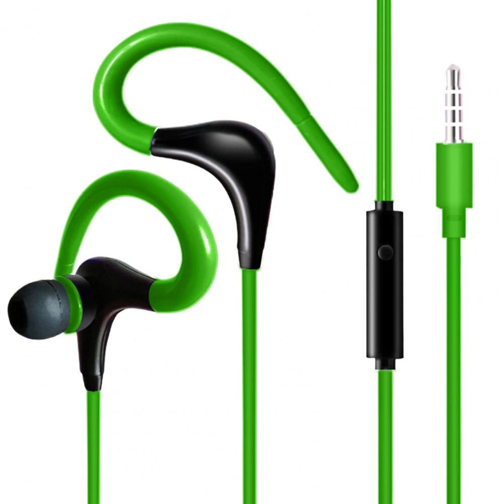 (A- ) Stereo With Mic Earphones Headphon In-Ear Wired Headphones Bass Wire Earphon Earbud Phone Headset With Microphone Green 4851205060070