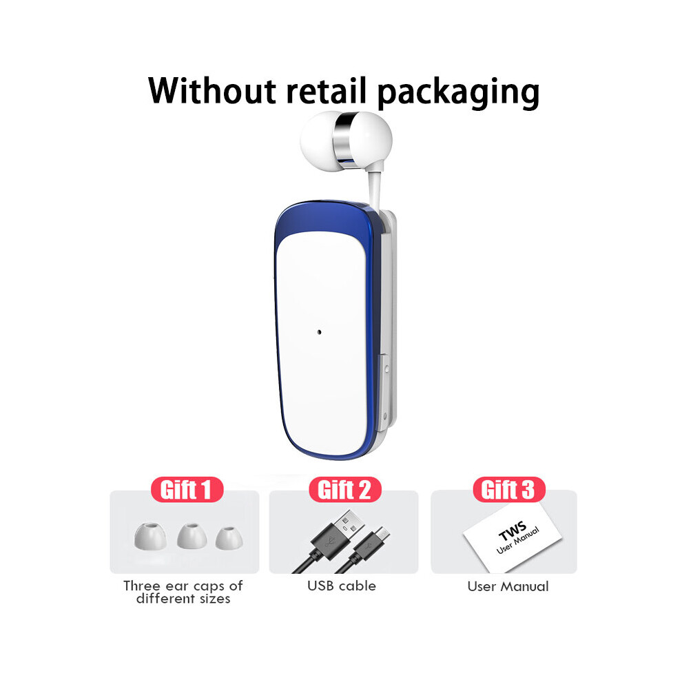 (A-Blue1) Earphone Bluetooth-Compatible Lotus With Wire Wireless Clip On Headset Earphones Handsfree Earbuds Headphones In Lotus Pk F920 4851205063170