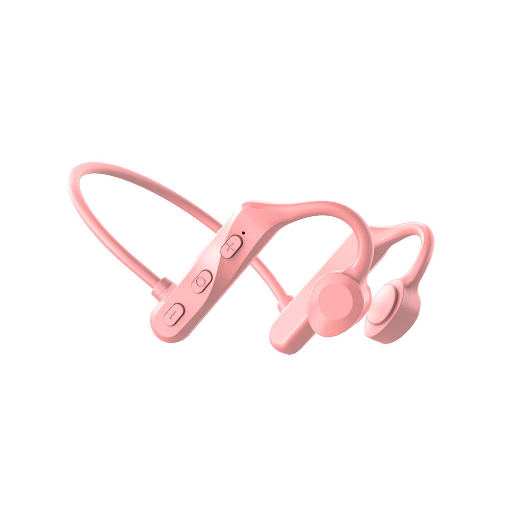 (A-) Ks69 Wireless Headset Bluetooth 5.0 Bone Conduction Neckband Headphone Ipx5 Waterproof Sport Earphones Tws Hifi Earbuds With Mic Pink 4851205025826