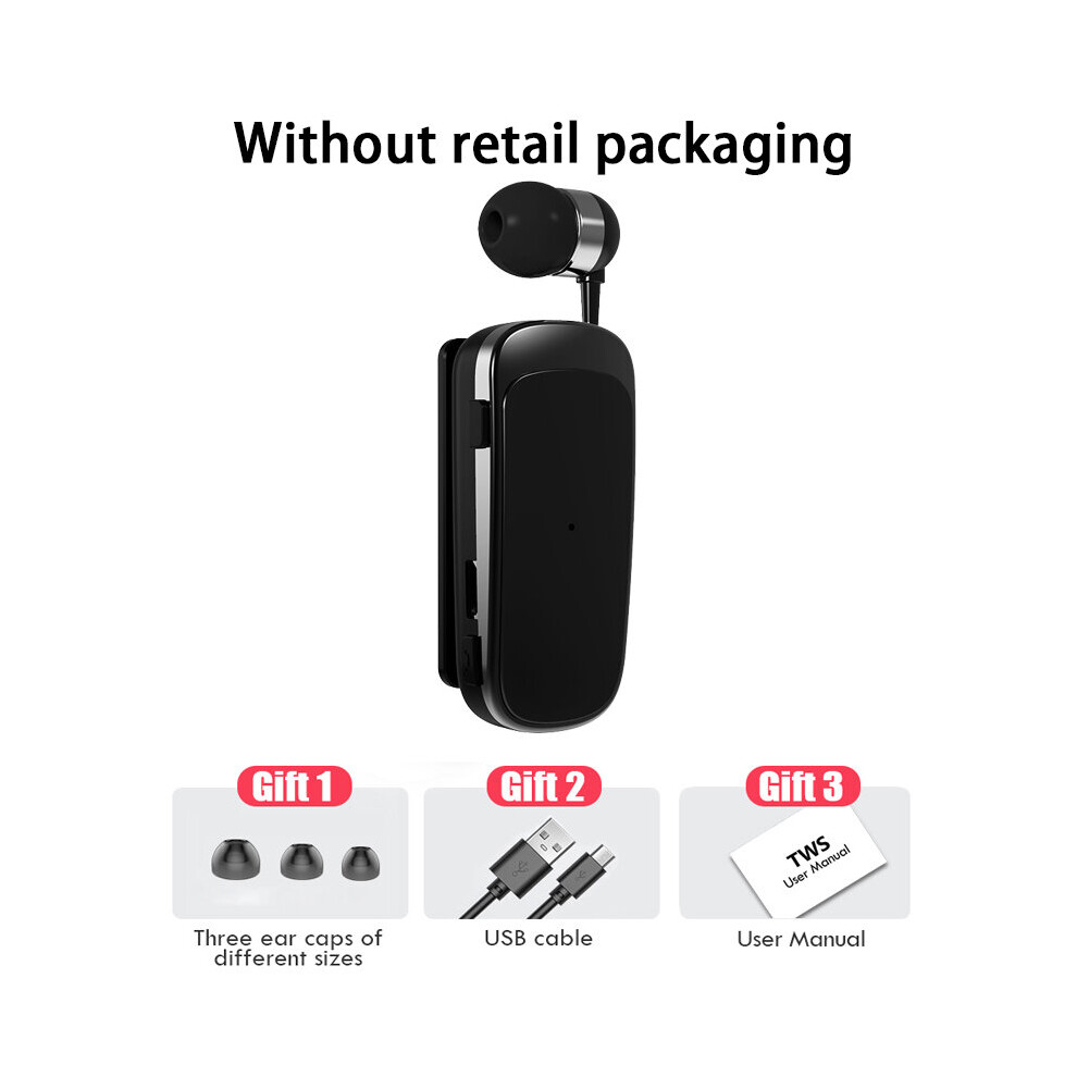 (A-Night 1) Earphone Bluetooth-Compatible Lotus With Wire Wireless Clip On Headset Earphones Handsfree Earbuds Headphones In Lotus Pk F920 Black 4851205063194