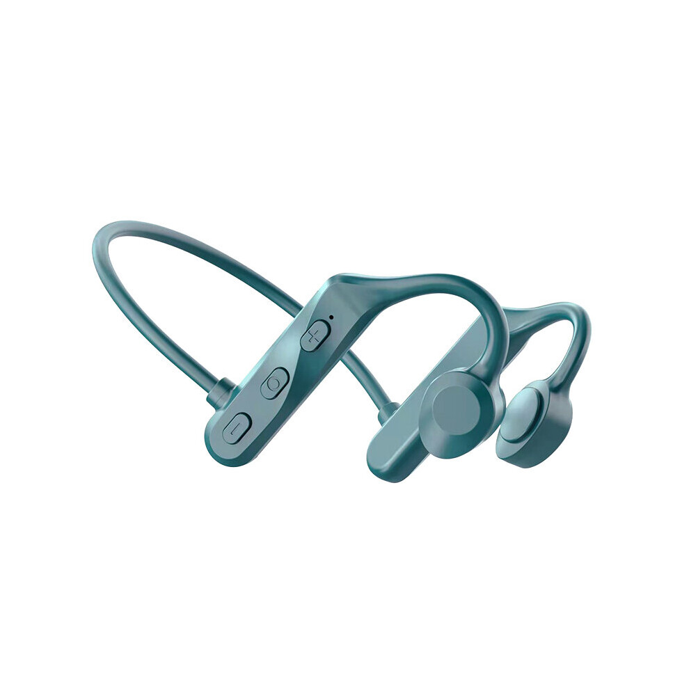 (A-) Ks69 Wireless Headset Bluetooth 5.0 Bone Conduction Neckband Headphone Ipx5 Waterproof Sport Earphones Tws Hifi Earbuds With Mic Green 4851205025819