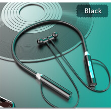 (a-BT-63-BLACK) Wireless Earphones Bluetooth 5.3 Neckband Headphones Gaming LED Display HIFI Headset Sports TWS Earbuds for xiaomi huawei iphone