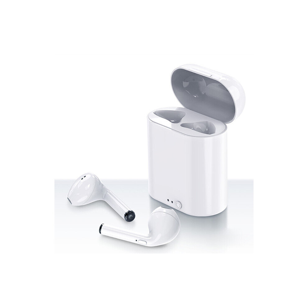 (A-) I7 Mini Wireless Bluetooth Earphone 5.0 Stereo Earbuds Headset With Charging Box For All Smart Phone ???????? ???????????? White 4851204895055
