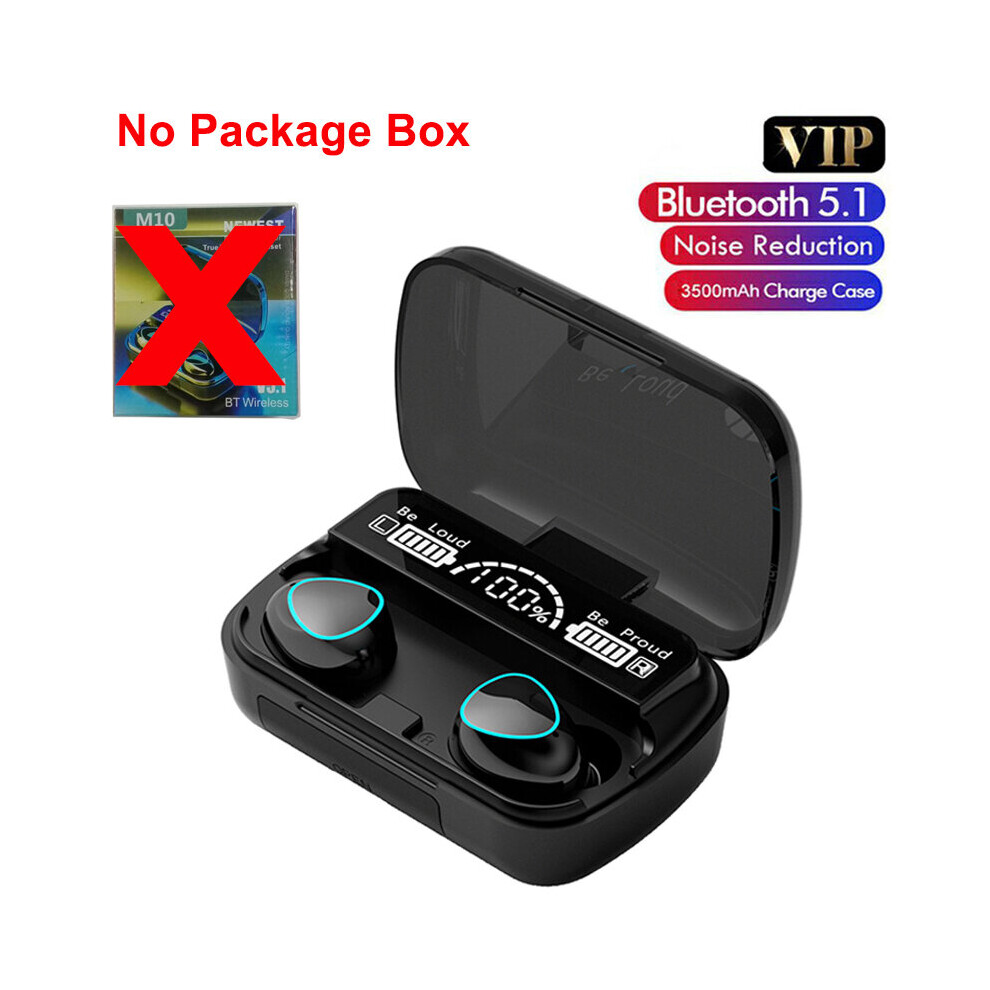 (a-M10B-Black No Box) 2022 New Bluetooth 5.2 Wireless Earphone TWS Stereo HIFI Bass Touch Earbuds with Mic 3500mAh Charging Box Sports Gaming Headset-image-OPC-PBYRFZX-NEW