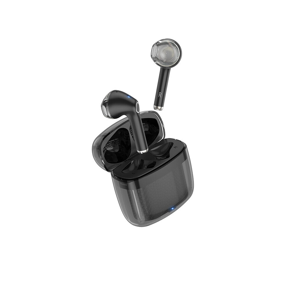 (A-) Hoco Translucent True Tws Wireless Bluetooth 5.1 Earphones Noise Cancelling Sports Waterprof Headphones Touch Control Earbuds Black 4851204990262