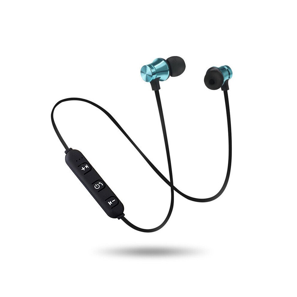 (A-) Wireless Headphone Tooth-Compatible Earbuds Neckband Earphones For Sport Running Biking Blue 4851205048917