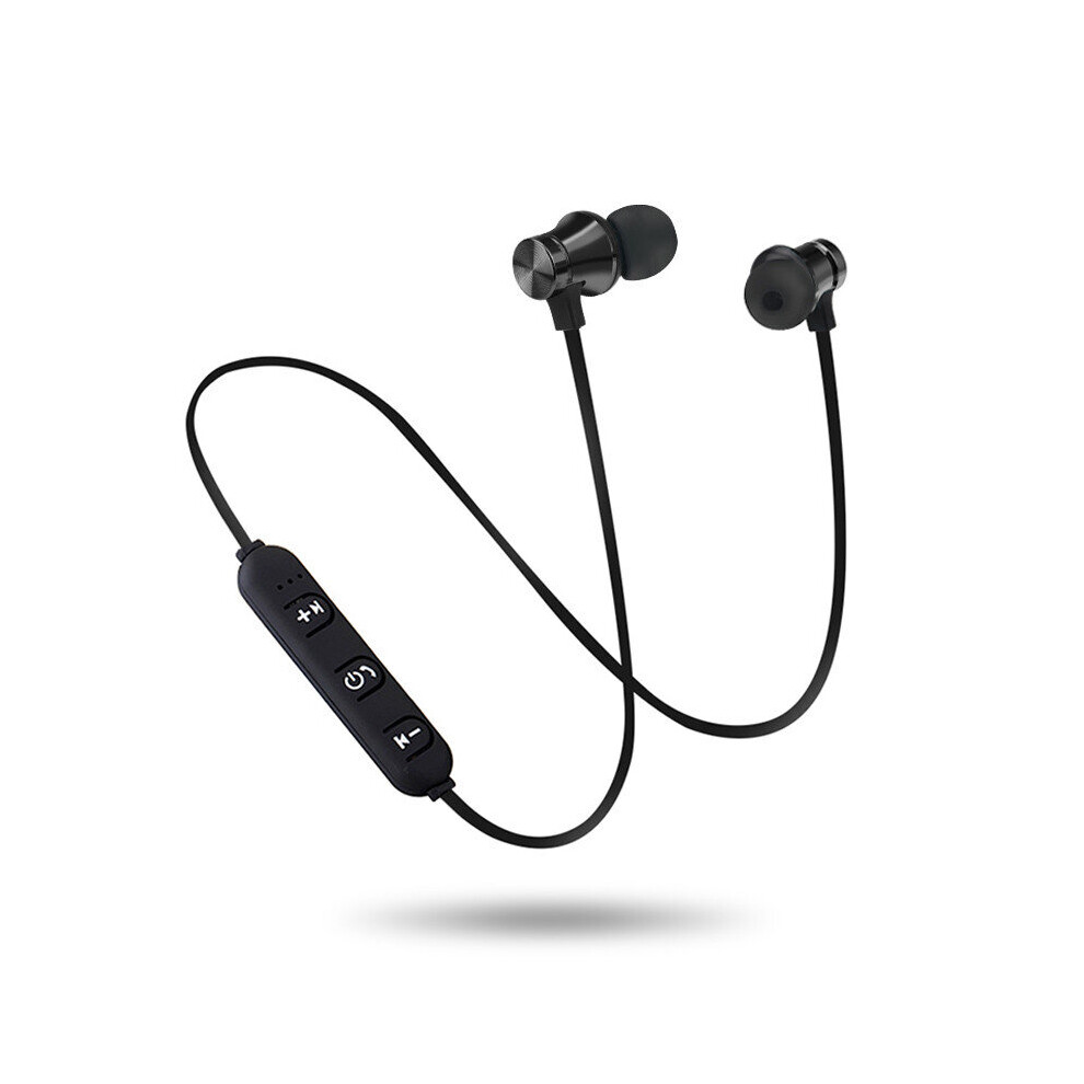 (A-) Wireless Headphone Bluetooth-Compatible Earbuds Neckband Earphones For Sport Running Biking Black 4851205048894