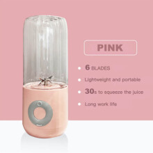 (a-light green) Portable Electric Juicer Blender USB Machine Smoothie Blender Rechargeable Mini Food Processor Juice Cup For Travel