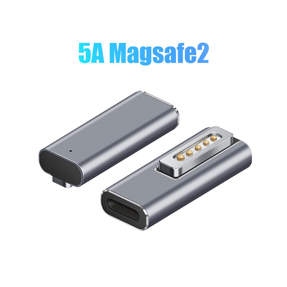 (A-Magsafe2 B Style) 5A Type C Converter Power Adapter Connector Magnetic Usb Pd Quick Charge Adapter With Led Indicator Apple Magsafe 2 1 Macbook 4855672910944