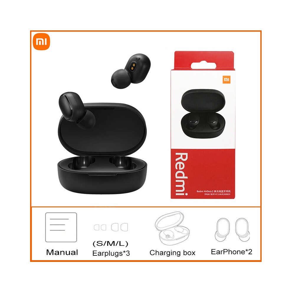 (A-Airdots 2) Original Xiaomi Redmi Airdots 2 Fone Bluetooth Earphone Wireless Headphones Fone De Ouvido Bluetooth Mi Wireless Earbuds 10 Pcs 4851204976464