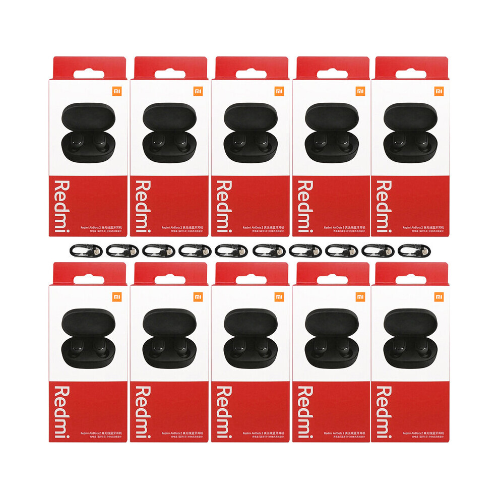 (A-10 Pcs) Original Xiaomi Redmi Airdots 2 Fone Bluetooth Earphone Wireless Headphones Fone De Ouvido Bluetooth Mi Wireless Earbuds 10 Pcs 4851204976440