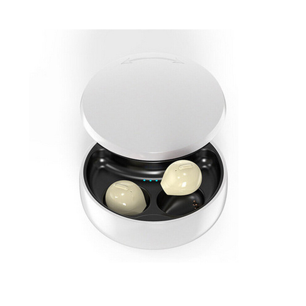 (A-Multi) Invisible Earphones Bluetooth 5.2 Wireless Sleeping Earbuds Hidden Headphones Type C Mini Earpiece With Mic For Small Ears 4851204912806