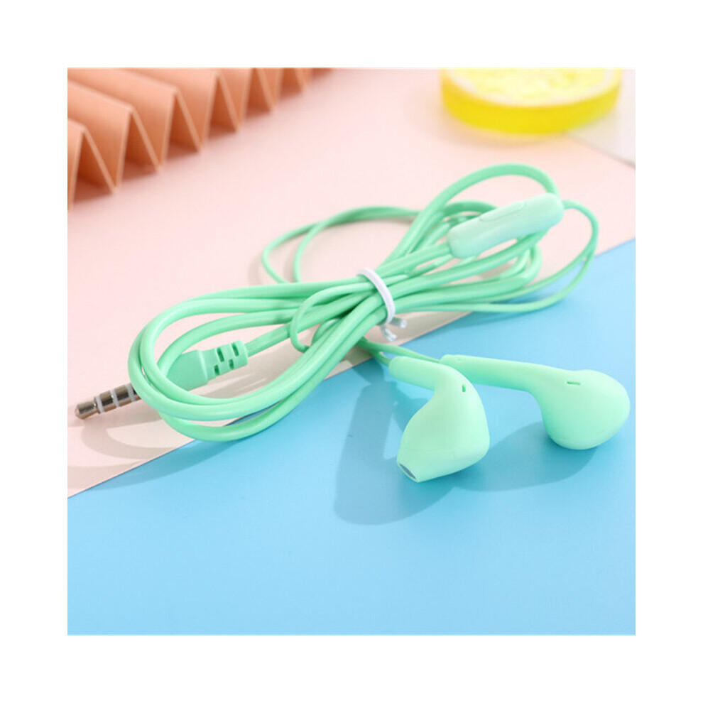 (A-) Wired Headphones 3.5Mm In-Ear Earphone Sport Headset Music Earbud For Xiaomi Poco Huawei Redmi Oneplus Mobile Cellphone With Mic Green 4851205042441