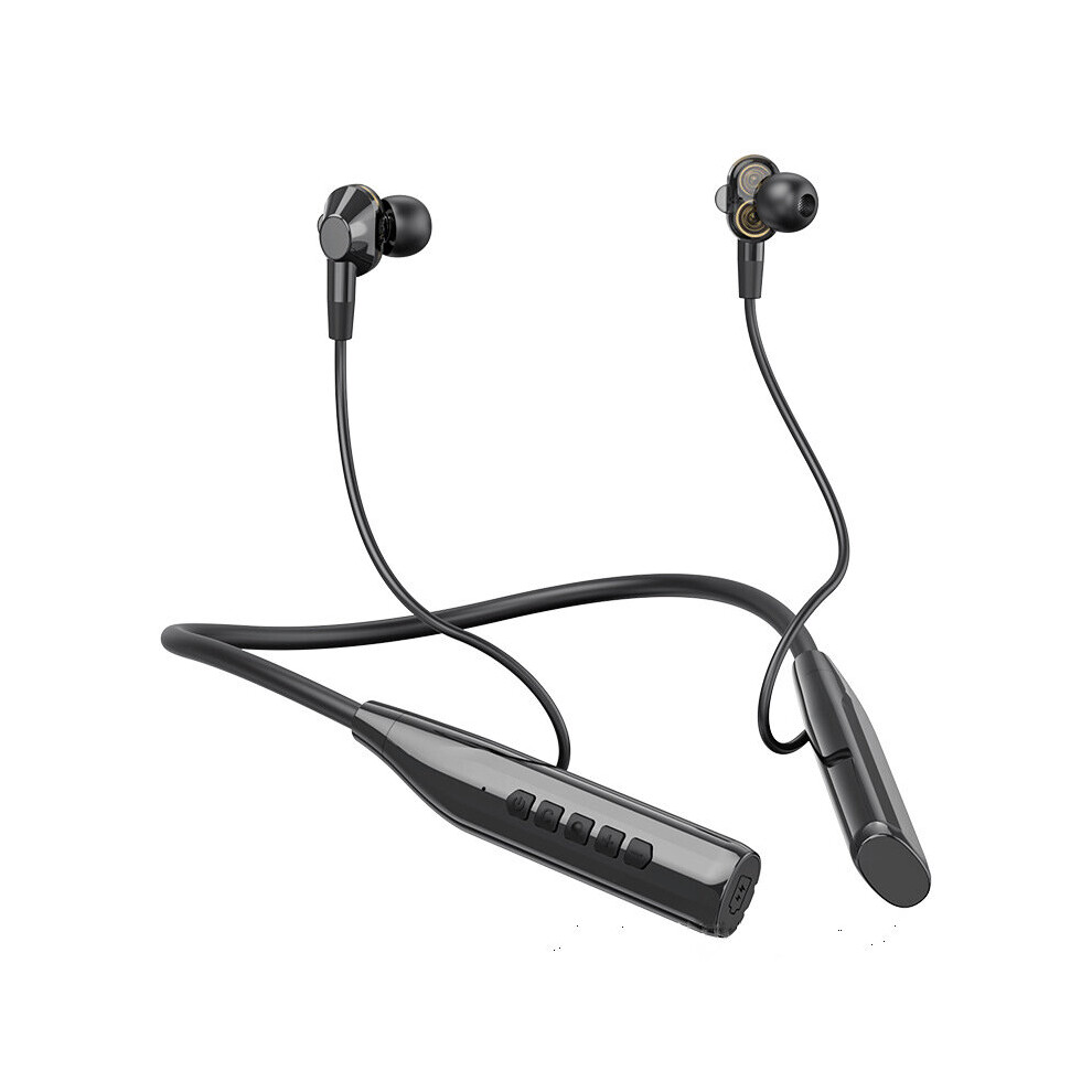 (A-) Lasaier Neckband Earphone Bluetooth 5.2 Magnetic Adsorption Wireless Headphone Hanging Neck In-Ear Hifi Music Game Sports Earbud Black 4853106762237