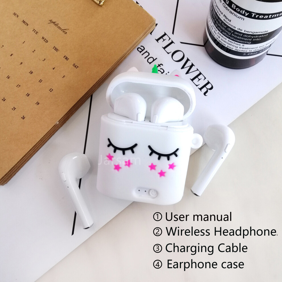 (A- Horse) Hot I7s Tws Bluetooth Earphone Stereo Earbud Wireless 5.0 Earphones In-Ear Headsets For All Smart Phone White 4851204984018