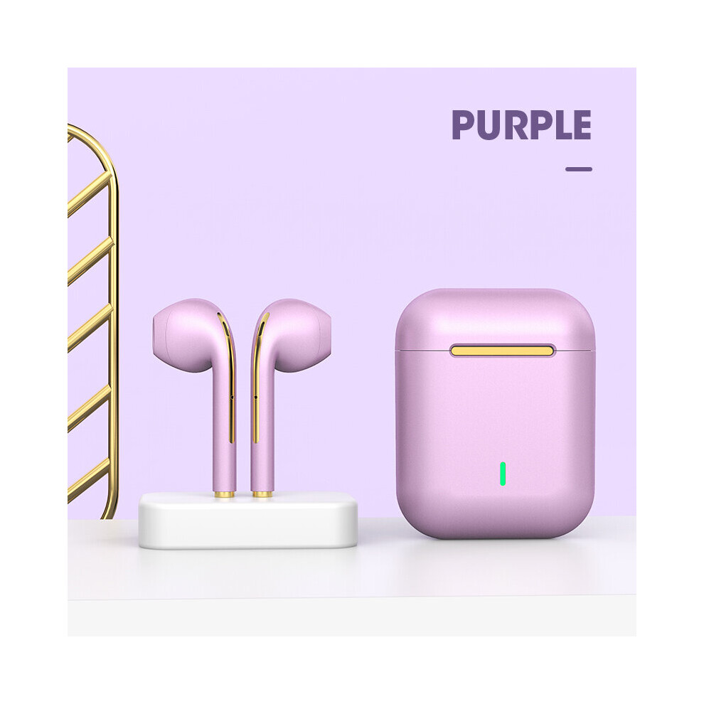 (A-) J18 Tws Bluetooth Wireless Headset Handfree Headphones Gamer 2022 Earphone Music Earbuds Purple 4851204892559