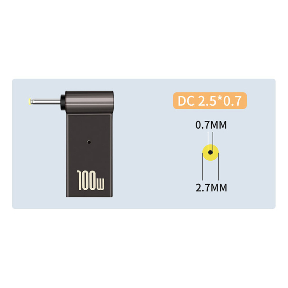 (A-2.5X0.7mm) Pd 100W Laptop Power Charger Supply Adapter Usb Type-C Female To Dc Male Jack Plug Converter Asus 19V 20V Hp 19.5V Dell 19.5V 4855672906169