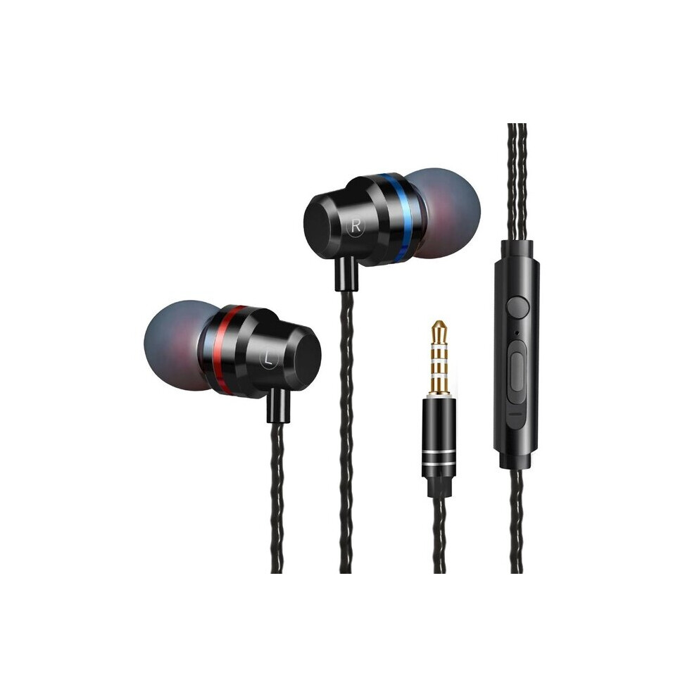 (A-) Wired Headphones Earbuds Earphones 3.5Mm Earphone Earpiece With Mic Stereo Gaming Headset For Samsung Xiaomi Phone Sport Headset Black 4853106762176