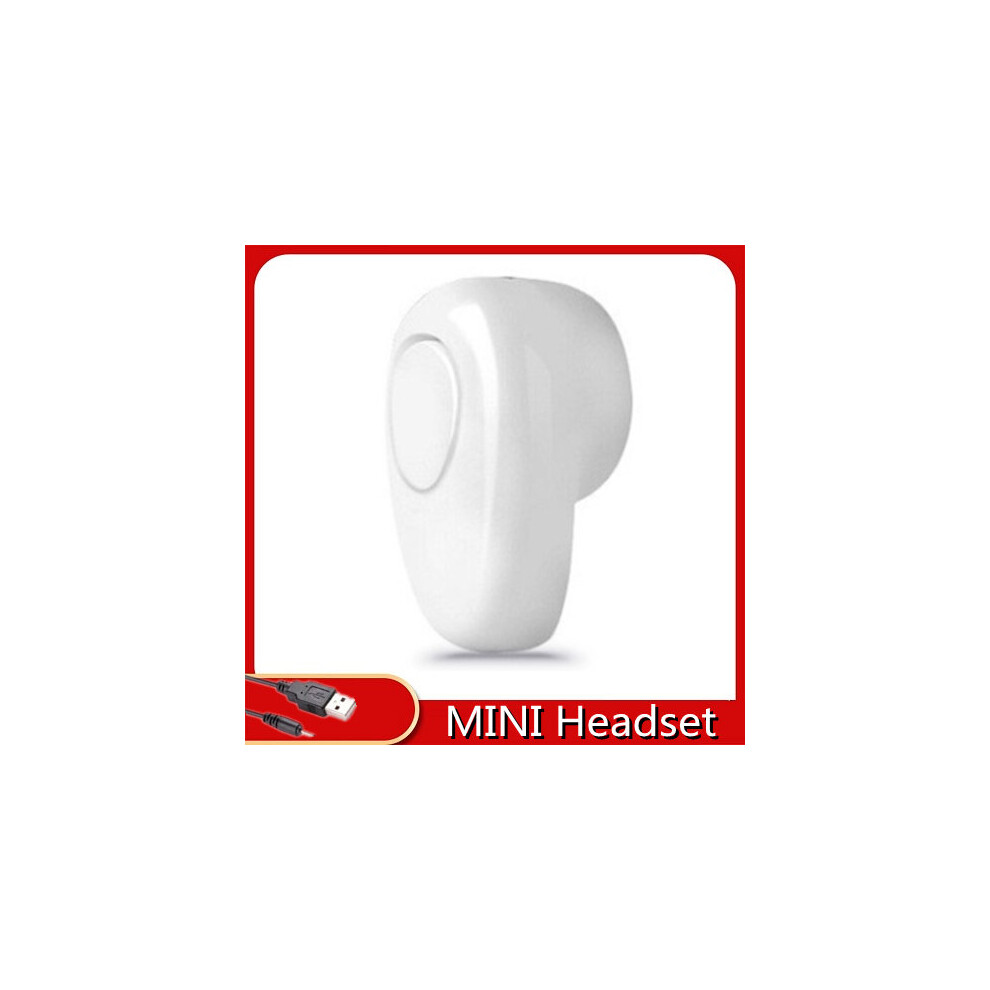 (A-) Mini Invisible Wireless Earphone Noise Cancelling Bluetooth Headphones Handsfree Stereo Headsets Tws Earbud With Microphone White 4851204946832
