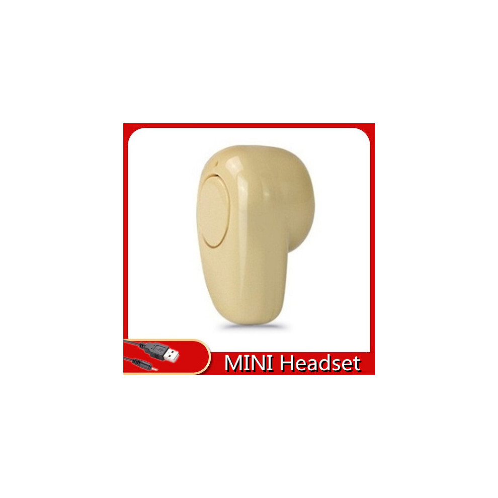 (A-) Mini Invisible Wireless Earphone Noise Cancelling Bluetooth Headphones Handsfree Stereo Headsets Tws Earbud With Microphone Gold 4851204946818