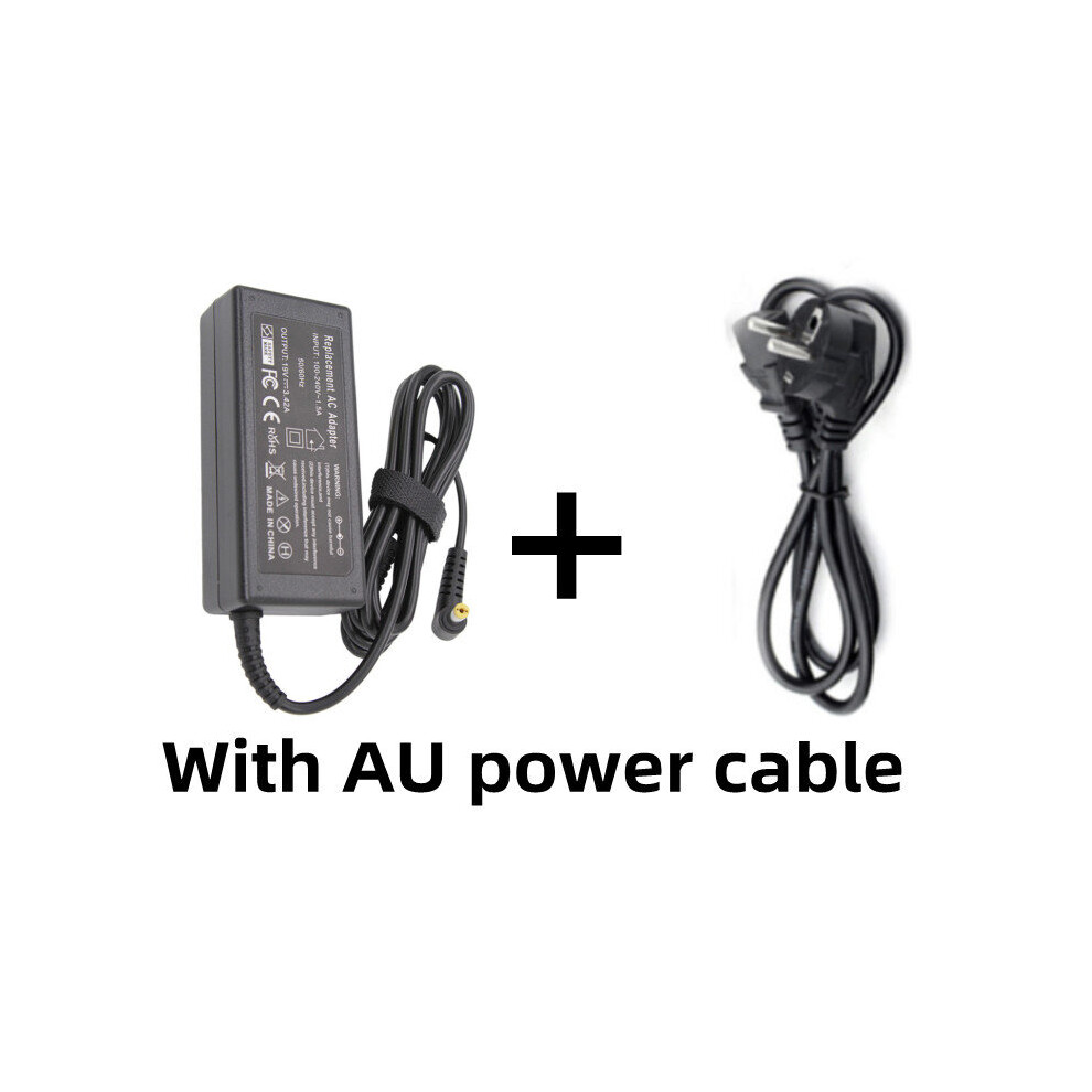 (A-Adapter With Au) 19V 3.42A 65W 5.5*1.7Mm Ac Laptop Charger Power Adapter For Acer Aspire 5315 5630 5735 5920 5535 5738 6920 7520 Notebook 4855672921841